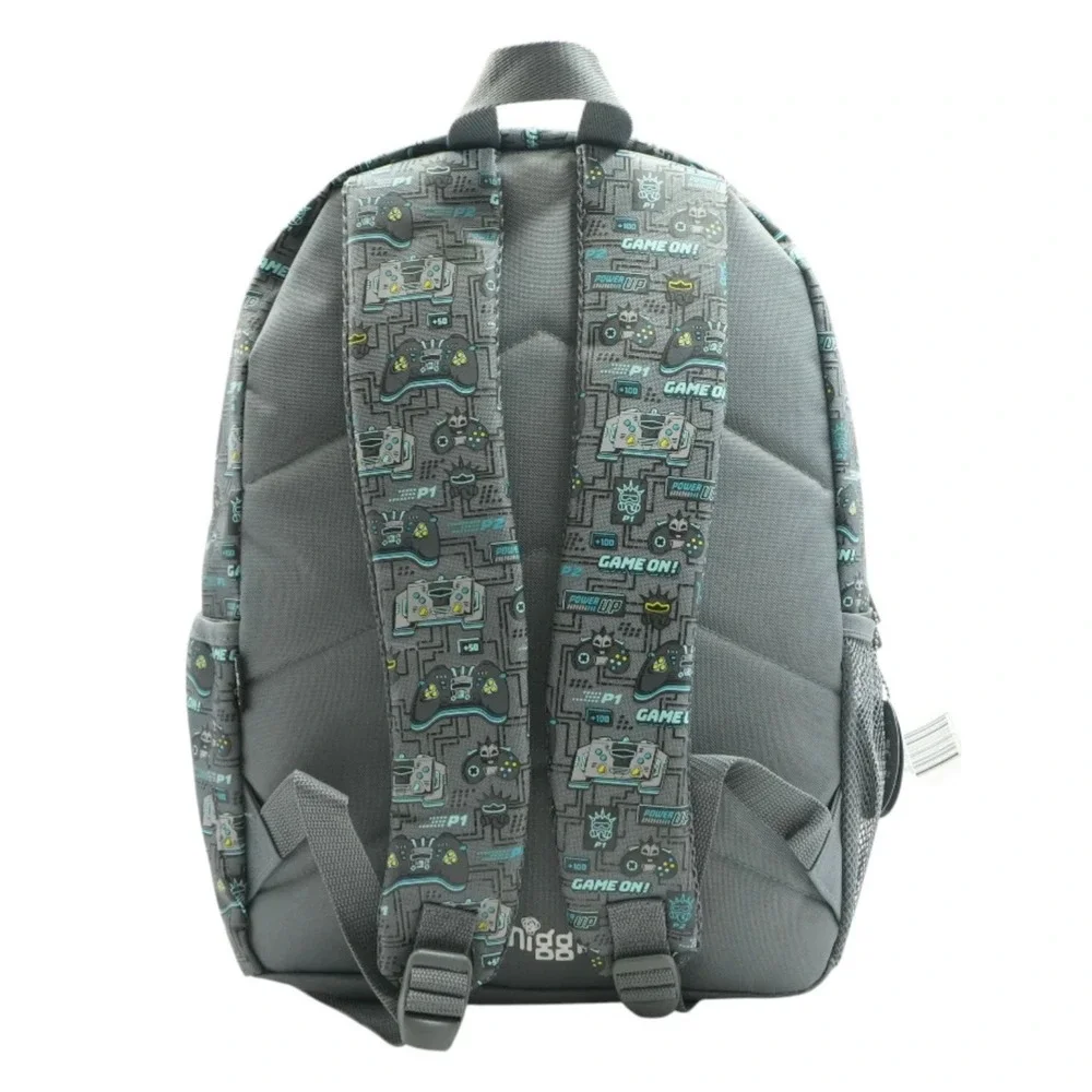 Smiggle Gaming Backpack Boys OS Gray NWT Game On Controller Print School Bag